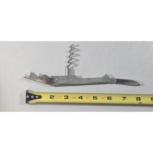 Stainless Steel Corkscrew Bottle Opener with Knife